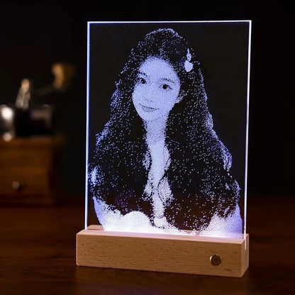 Glass Hammered Portrait | Custom Photo Carving Gift | Artisan Heritage Style | Unique Romantic Keepsake