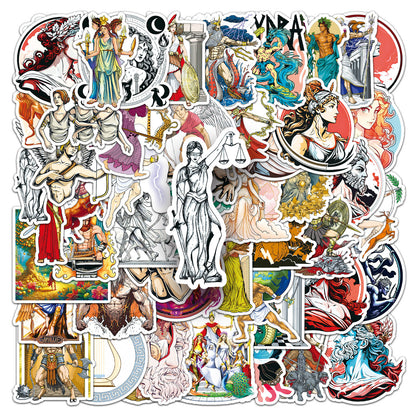 Greek Mythology Sticker Pack – Vintage Graffiti Style, Personalized Decoration, Evoke Mythical Emotions