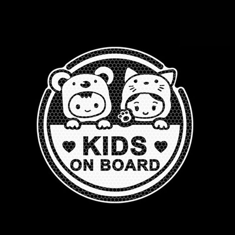 Cute Baby On Board Reflective Sticker – Adorable Car Window Warning Decal for Child Safety