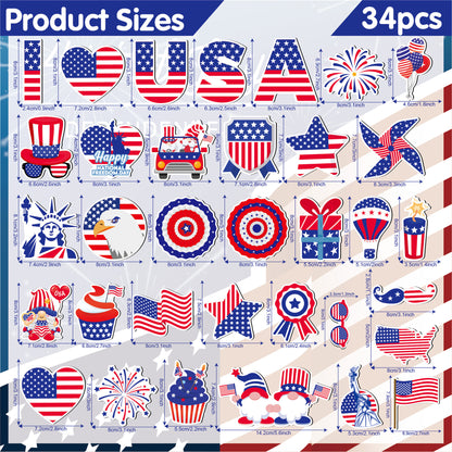🎉 Holiday Magnetic Stickers – Patriotic & Spooky Designs | Easy DIY Decor for Fridge & Garage