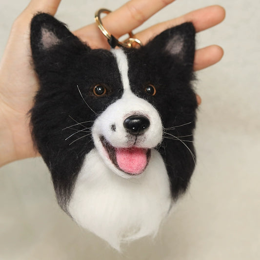 Custom Pet Portrait Keychain｜Handmade Life‑Like Pet Charm｜Unique Memorial Gift for Pet Lovers｜Heartwarming Keepsake