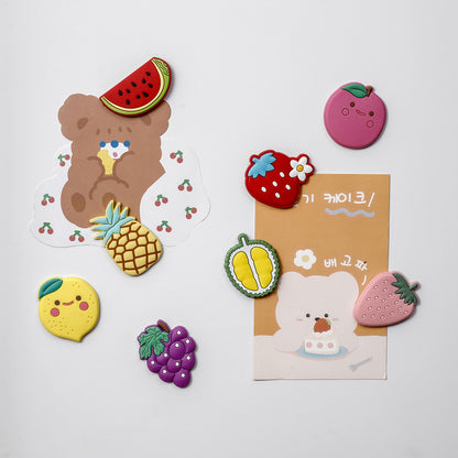 Soft Magnetic Fridge Stickers - Strong Cartoon Fruit PVC Refrigerator Magnets, Creative Home Decor, Cute Gift Choice