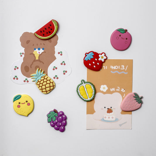 Soft Magnetic Fridge Stickers - Strong Cartoon Fruit PVC Refrigerator Magnets, Creative Home Decor, Cute Gift Choice