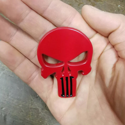 Punisher Skull Metal Car Sticker – Waterproof Scratch Cover Decal for Vehicle Customization | Cool Street Style Auto Accessory