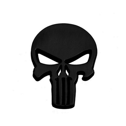 Punisher Skull Metal Car Sticker – Waterproof Scratch Cover Decal for Vehicle Customization | Cool Street Style Auto Accessory