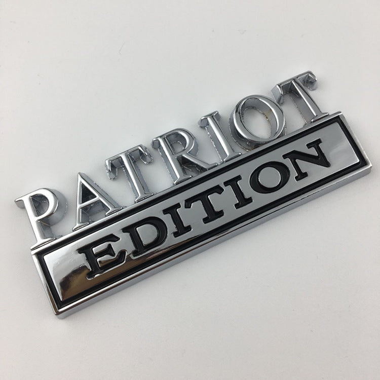 3D Metal Patriot Edition Car Badge | Universal Fender Emblem Sticker for Jeep Trucks SUVs | Weatherproof Auto Decal