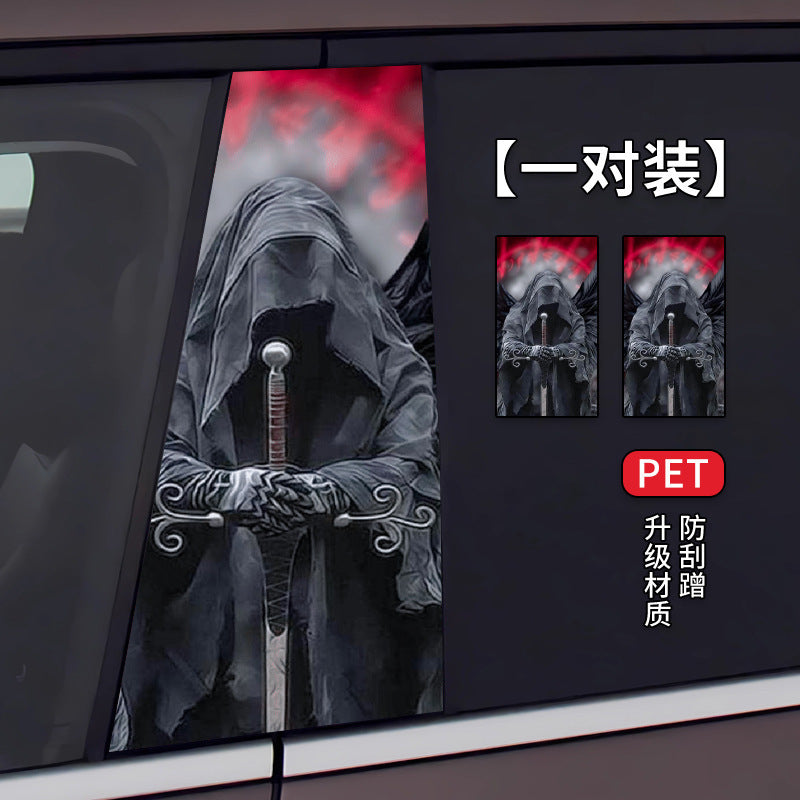 Car B-Pillar Sticker Scratch Protection Film Creative Window Trim Decal Stylish Decoration Essential