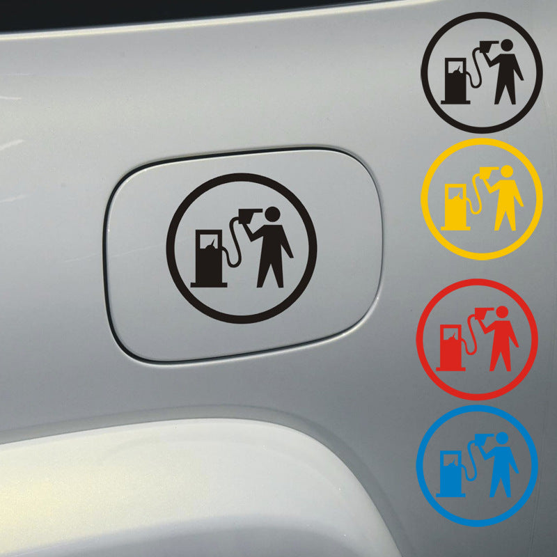 Funny Fuel Cap Sticker – Gas Diesel Warning Decal, Waterproof Car Fuel Tank Cover Humor Label
