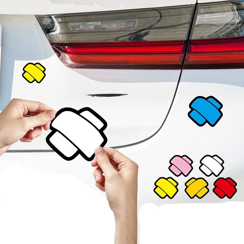 Car Scratch Cover Sticker | Creative Band-Aid Design | Funny & Cute Car Body Decal