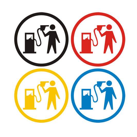 Funny Fuel Cap Sticker – Gas Diesel Warning Decal, Waterproof Car Fuel Tank Cover Humor Label
