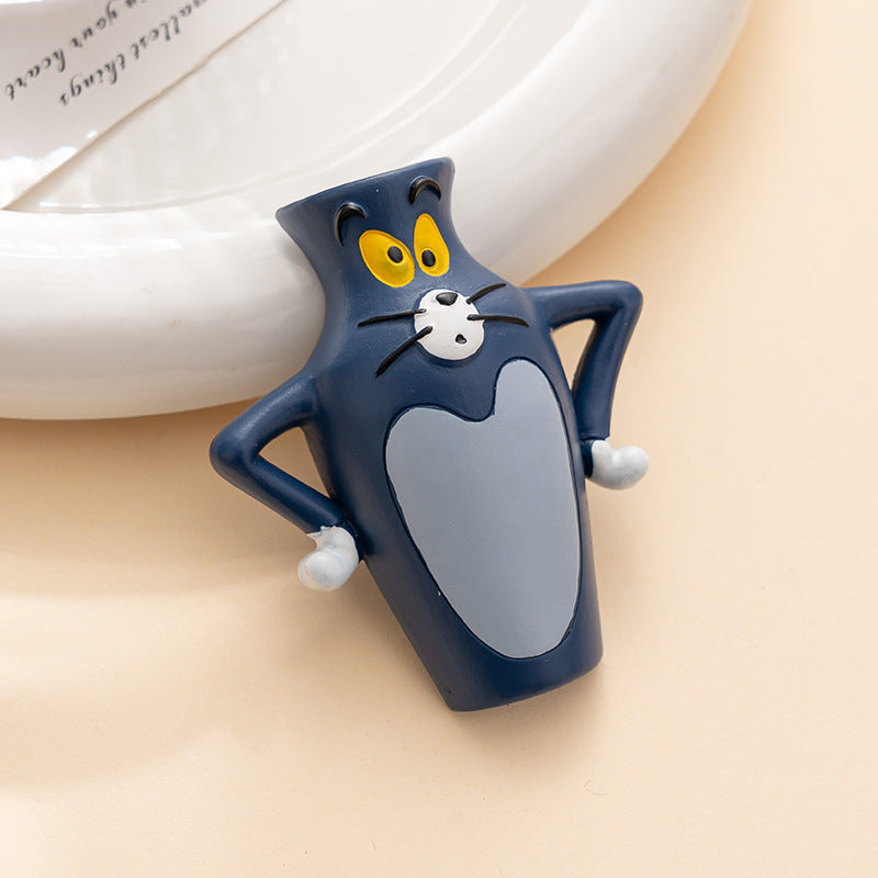 Cartoon Magnetic Fridge Stickers | Cat & Mouse Relief Design | Fun Home Decor | Adorably Cute Must-Have