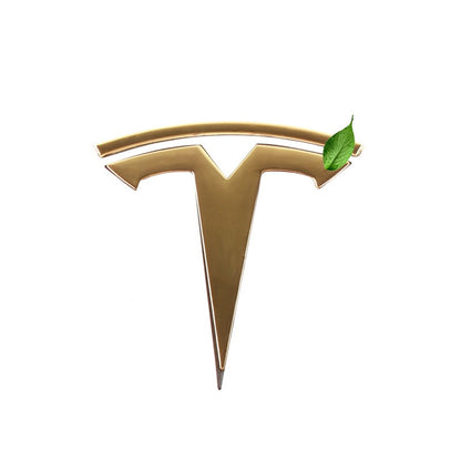 Tesla Metal Emblem Badge for Model 3/S/X/Y – 3D Chrome Waterproof Stickers | Custom Car Hood & Trunk Decal for Stylish Upgrade
