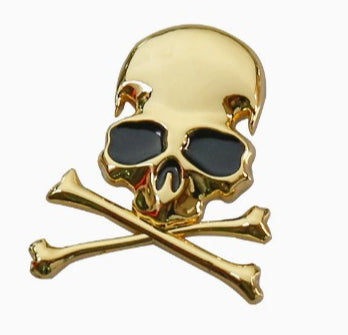 3D Skull Car Emblem Sticker Set – Alloy Ghost Head Badge, Waterproof Durable, Halloween Cool Decoration for Cars