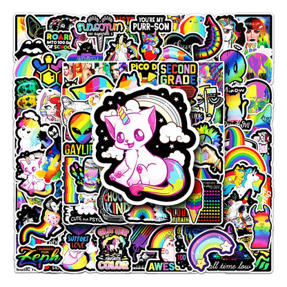 100PCS Colorful Graffiti Stickers Pack – Waterproof & Durable, Perfect for Luggage, Laptop, Phone, Car – Trendy Aesthetic Must-Have