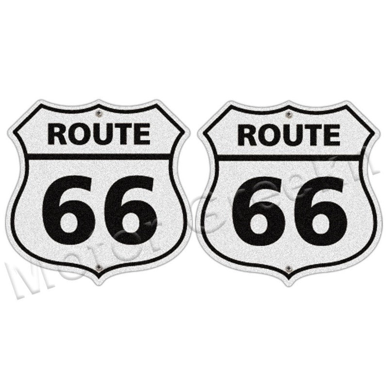 Retro Motorcycle Sticker – Waterproof Matte Route 66 Decal | Durable USA Road Trip Decor | Car, Laptop, Bike Vibes