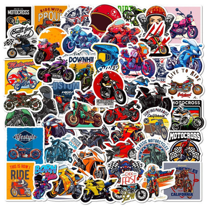 Motorcycle Stickers Pack – Waterproof Vinyl Decals for Biker Clubs, Harley Style, Unique Custom Designs, Ride with Attitude