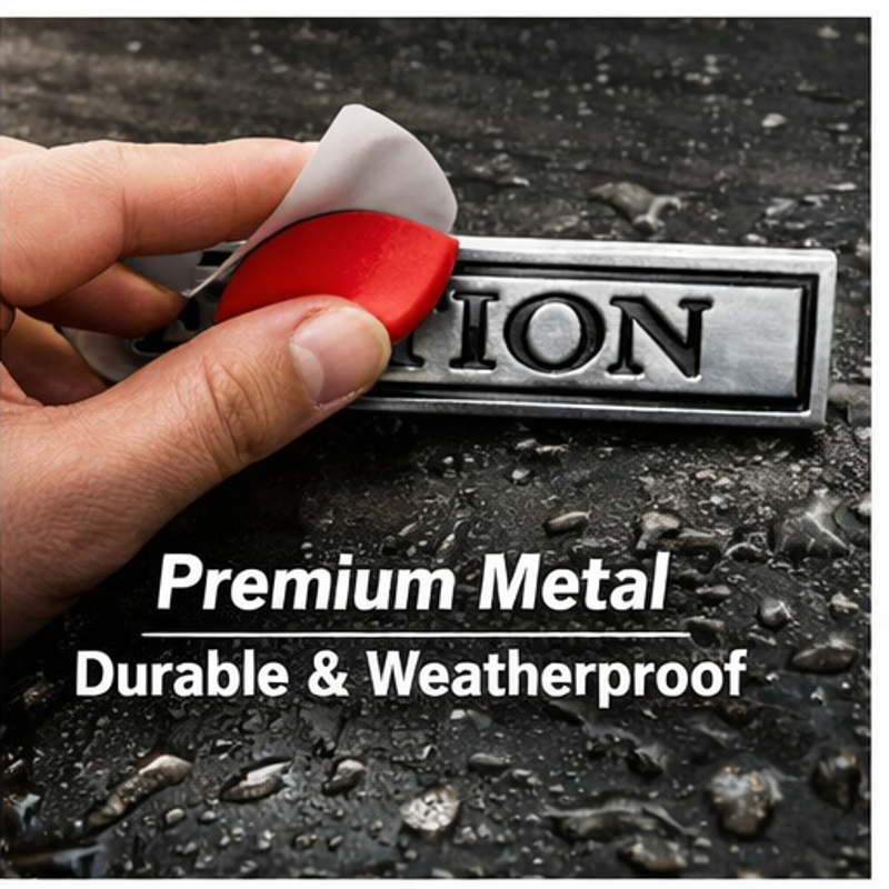 Queen Edition Metal Car Badge Emblem – Luxury Fender Sticker for Cars, Auto Body Decoration, Adhesive Metal Decal