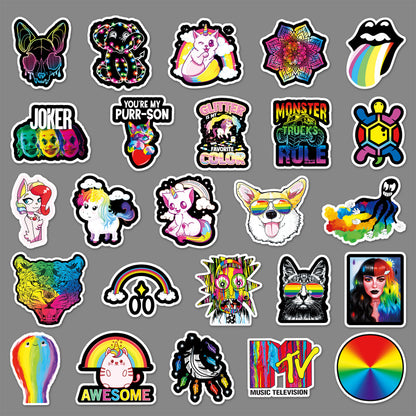 100PCS Colorful Graffiti Stickers Pack – Waterproof & Durable, Perfect for Luggage, Laptop, Phone, Car – Trendy Aesthetic Must-Have