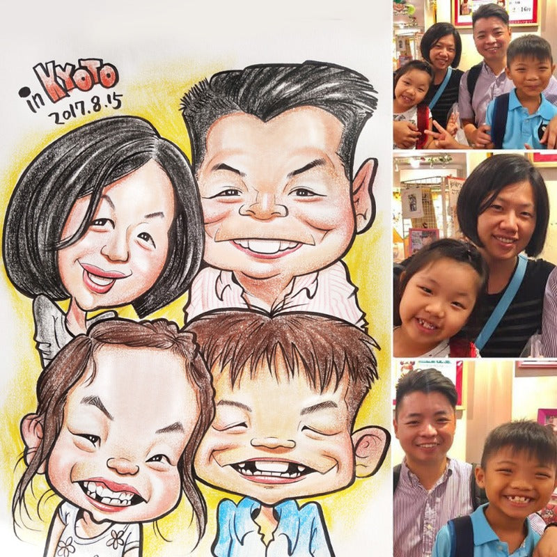 Custom Cartoon Portrait Drawing – Hand-Drawn Funny Caricature from Photo – Personalized Gift for Friends, Teachers, or Colleagues