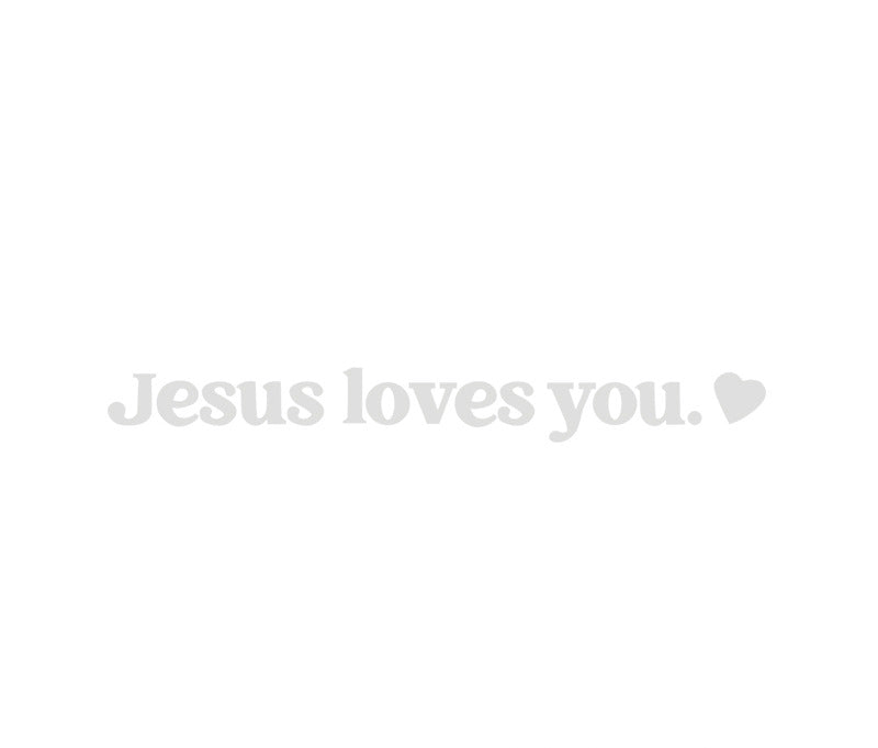 Christian Car Sticker - Jesus Loves You Rearview Mirror Decal, Faith-Inspired Vinyl Quote