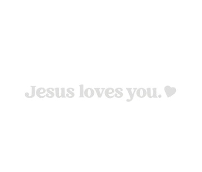 Christian Car Sticker - Jesus Loves You Rearview Mirror Decal, Faith-Inspired Vinyl Quote