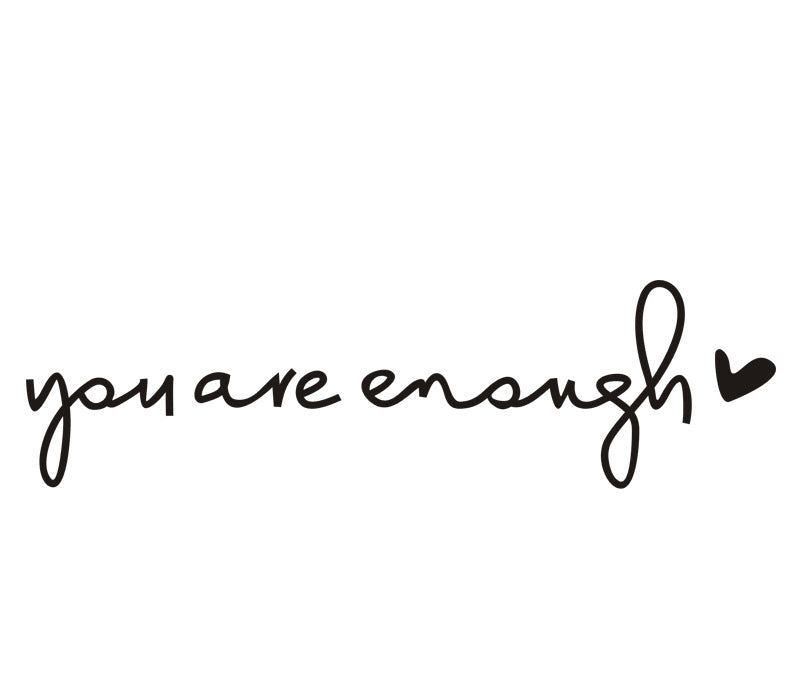 Car Mirror Decal – Reflective Safety Sticker “You Are Enough” | Motivational Quote Car Accessory