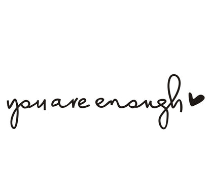 Car Mirror Decal – Reflective Safety Sticker “You Are Enough” | Motivational Quote Car Accessory