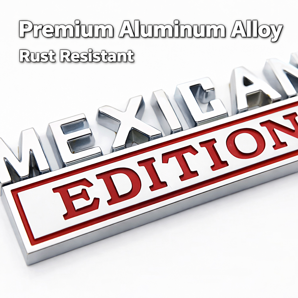 Mexican Edition Car Fender Badge | Aluminum Alloy Car Emblem Sticker | Universal Car Body Side Badge for Cars Trucks SUV