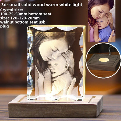 Custom Crystal Photo Keepsake – Personalized Wedding & New Year Anniversary Gift | Unique, Emotional Memory Engraving