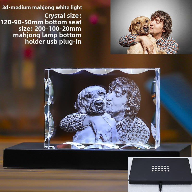 Custom Crystal Photo Keepsake – Personalized Wedding & New Year Anniversary Gift | Unique, Emotional Memory Engraving
