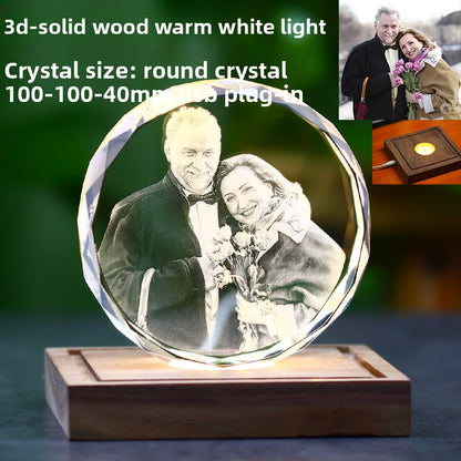 Custom Crystal Photo Keepsake – Personalized Wedding & New Year Anniversary Gift | Unique, Emotional Memory Engraving
