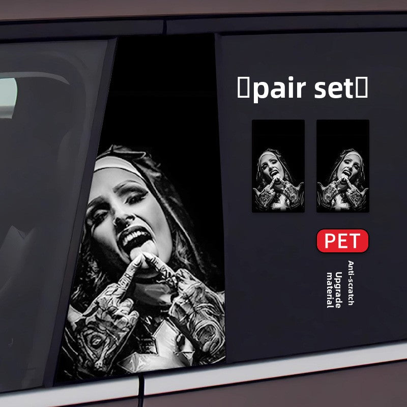 Car B-Pillar Sticker Scratch Protection Film Creative Window Trim Decal Stylish Decoration Essential