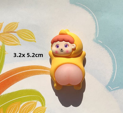 Cute Stress Relief Butt-Squishy Fridge Magnet | 3D Resin Funny Toy | Creative Anti-Stress Decor