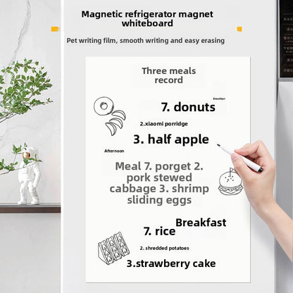 A3/A4/A5 Magnetic Dry-Erase Whiteboard Sticker | Home & Office Memo Board | PET Material | Effortless Daily Notes
