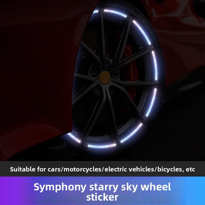 Car Wheel Reflective Stickers – Night Safety Glow Strips with Colorful Design for Unique Style & Protection