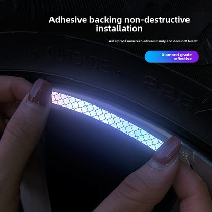 Car Wheel Reflective Stickers – Night Safety Glow Strips with Colorful Design for Unique Style & Protection