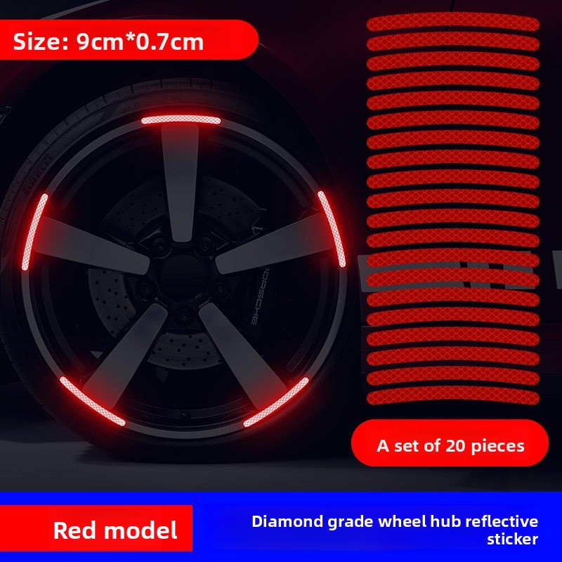 Car Wheel Reflective Stickers – Night Safety Glow Strips with Colorful Design for Unique Style & Protection