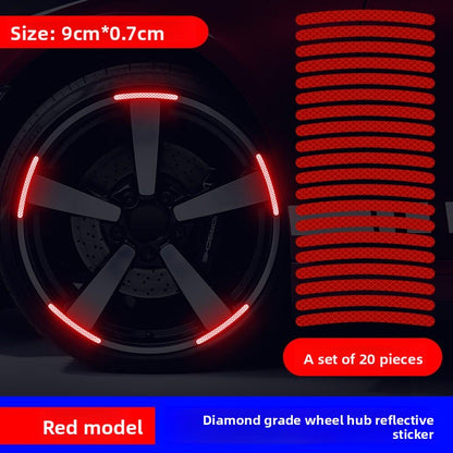 Car Wheel Reflective Stickers – Night Safety Glow Strips with Colorful Design for Unique Style & Protection