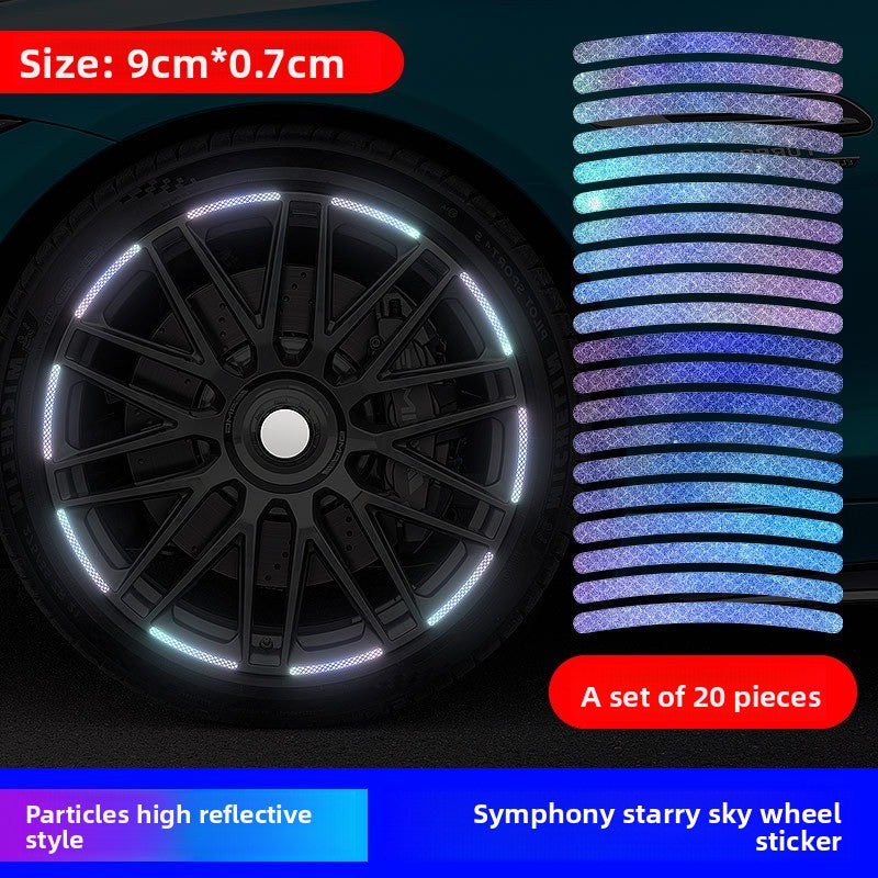Car Wheel Reflective Stickers – Night Safety Glow Strips with Colorful Design for Unique Style & Protection
