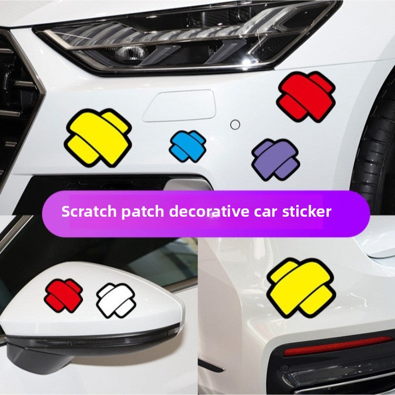 Car Scratch Cover Sticker | Creative Band-Aid Design | Funny & Cute Car Body Decal