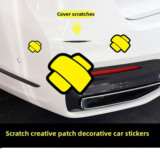 Car Scratch Cover Sticker | Creative Band-Aid Design | Funny & Cute Car Body Decal
