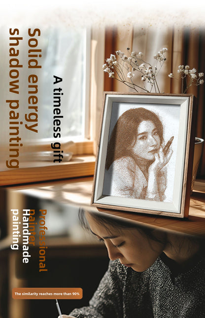 Custom Portrait Sand Art Frame + Lifelike Personality Capture + Unique 3D Resin Color Technique + Heartwarming Keepsake Gift
