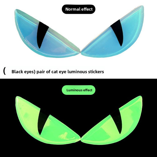 Glow in the Dark Demon Eye Sticker – 3D Waterproof Motorcycle Decal for Cool Custom Look